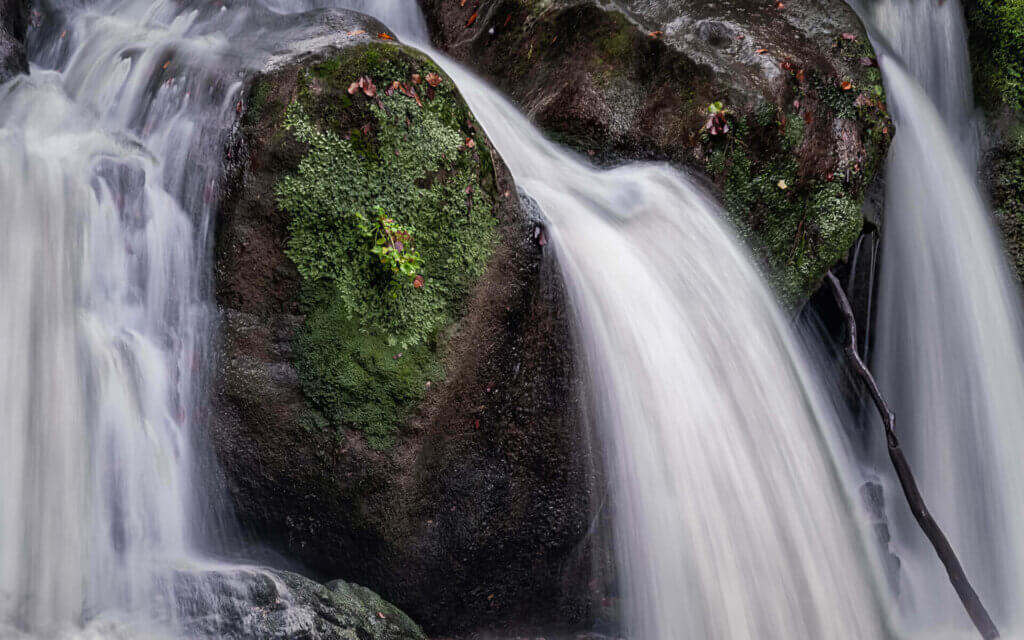 Een waterloop van de Schiessentümpel in het Müllerthal.