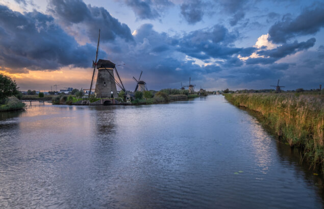 Zonsondergang Kinderdijk