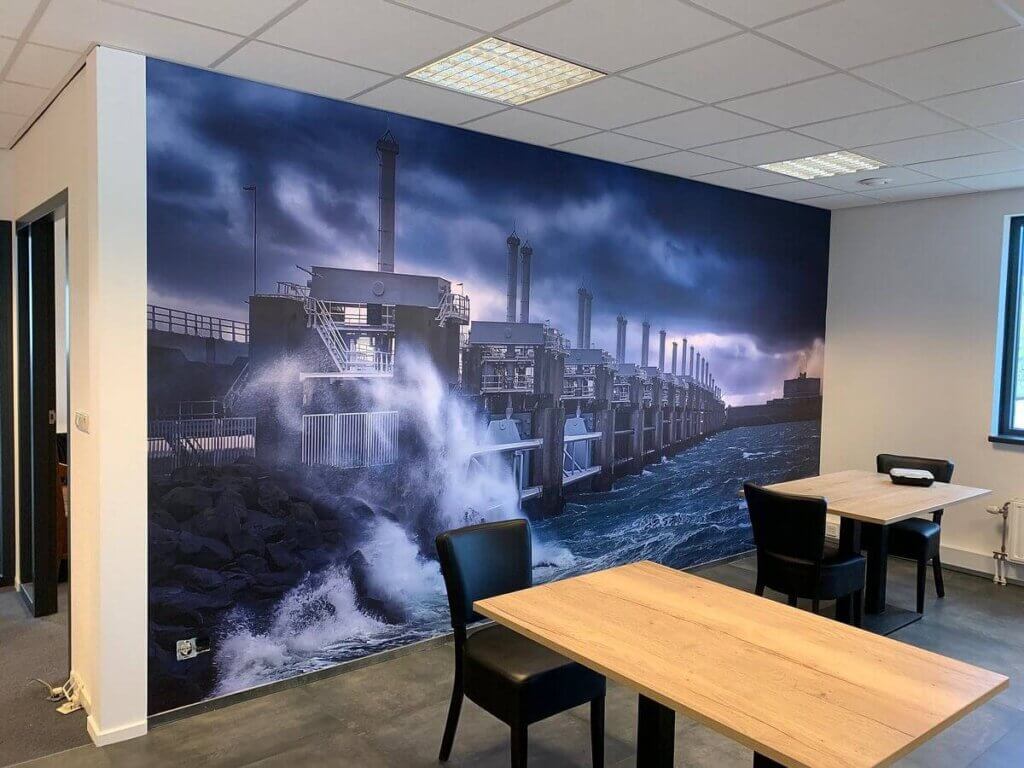 Klantfoto: behang - storm op Neeltje Jans