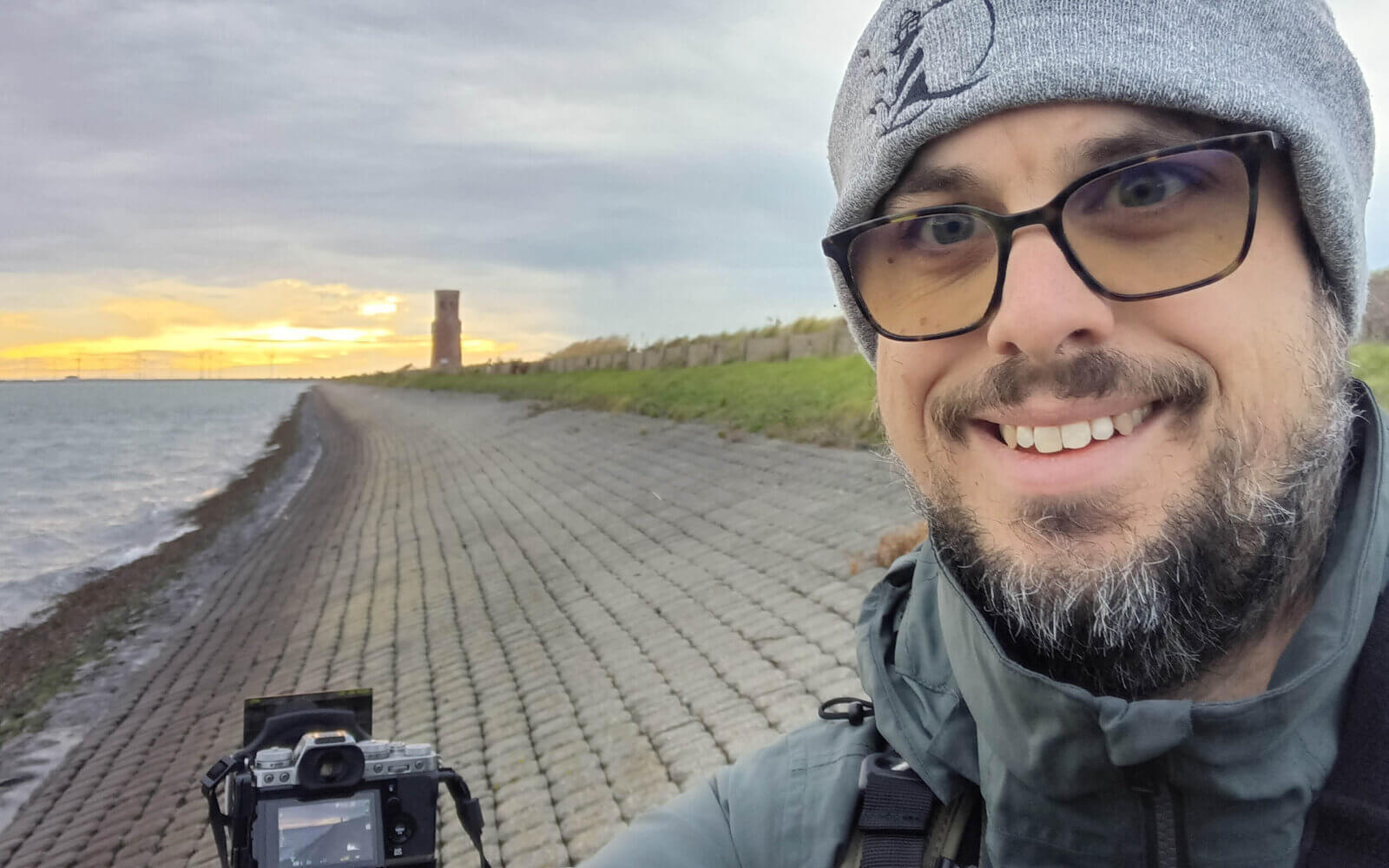Sander Poppe, landschapsfotografie, in het veld.
